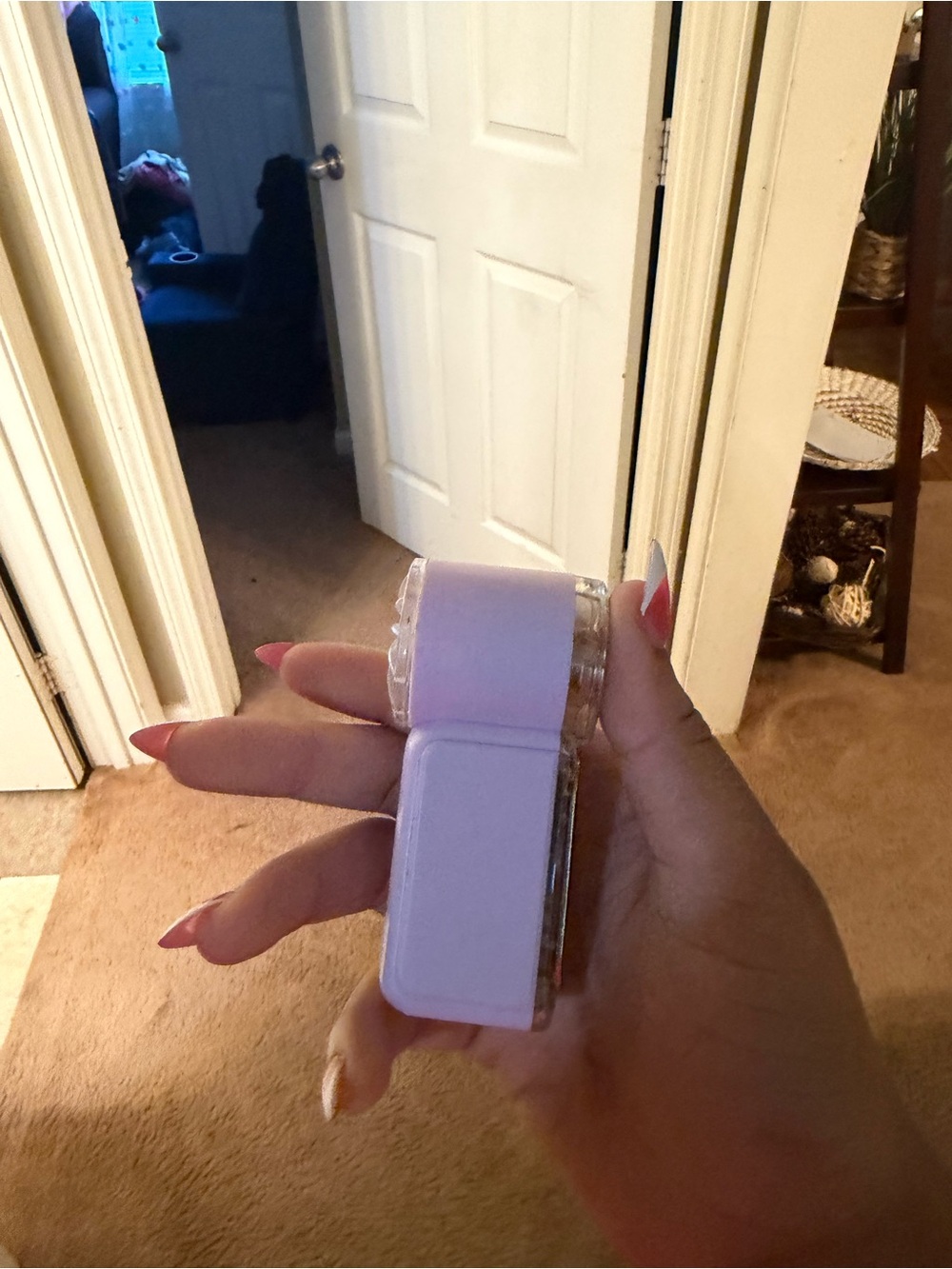 Portable Purple Fan with LED Display - Picture 4 of 4